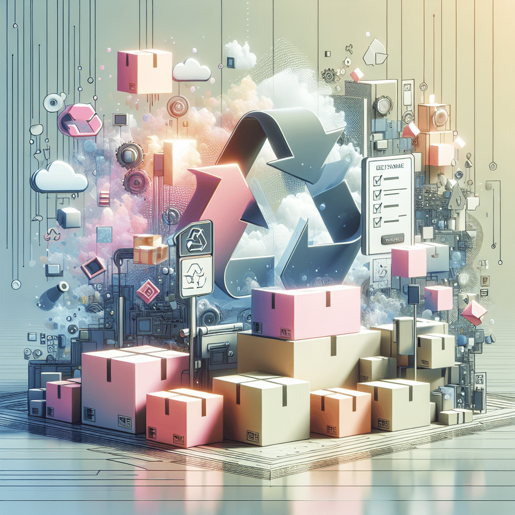 Spain EPR Registration visual showing official logos, packaging materials, and key 2025 compliance steps overlaid in a workspace scene.