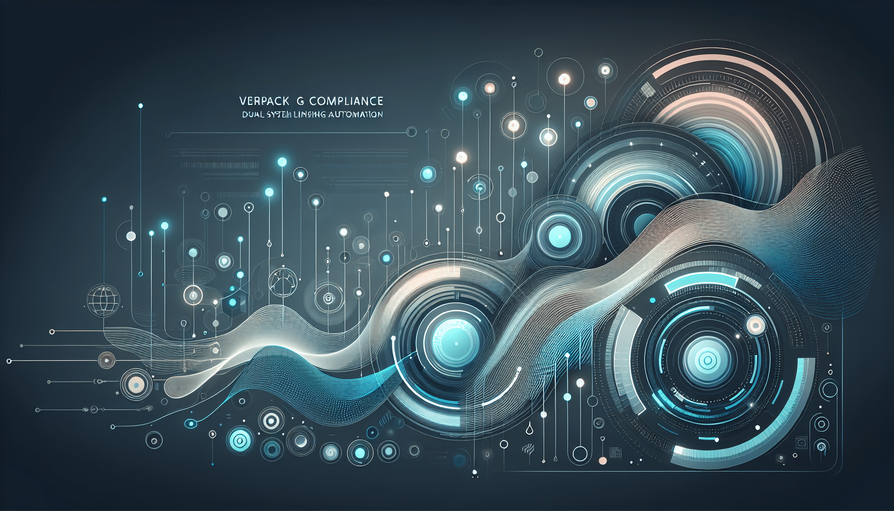 Illustrated workflow for VerpackG Compliance automation and dual system onboarding in Germany.