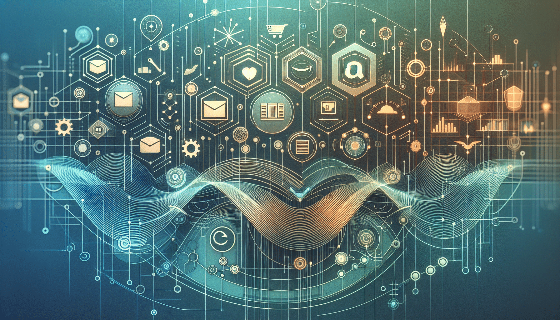 Graphic representation of EPR checklist flow for Amazon and eBay sellers with packaging, recycling, and marketplace icons.