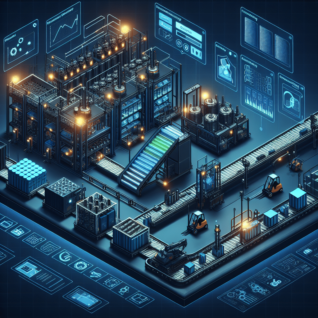 Illustration of Battery EPR Compliance workflow automation in 2025 for EU manufacturers with labeled checkpoints and modern devices.