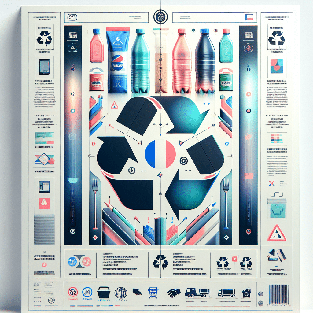 France EPR Compliance product packaging showing Triman and Info-Tri labels applied to French goods with clear recycling instructions.