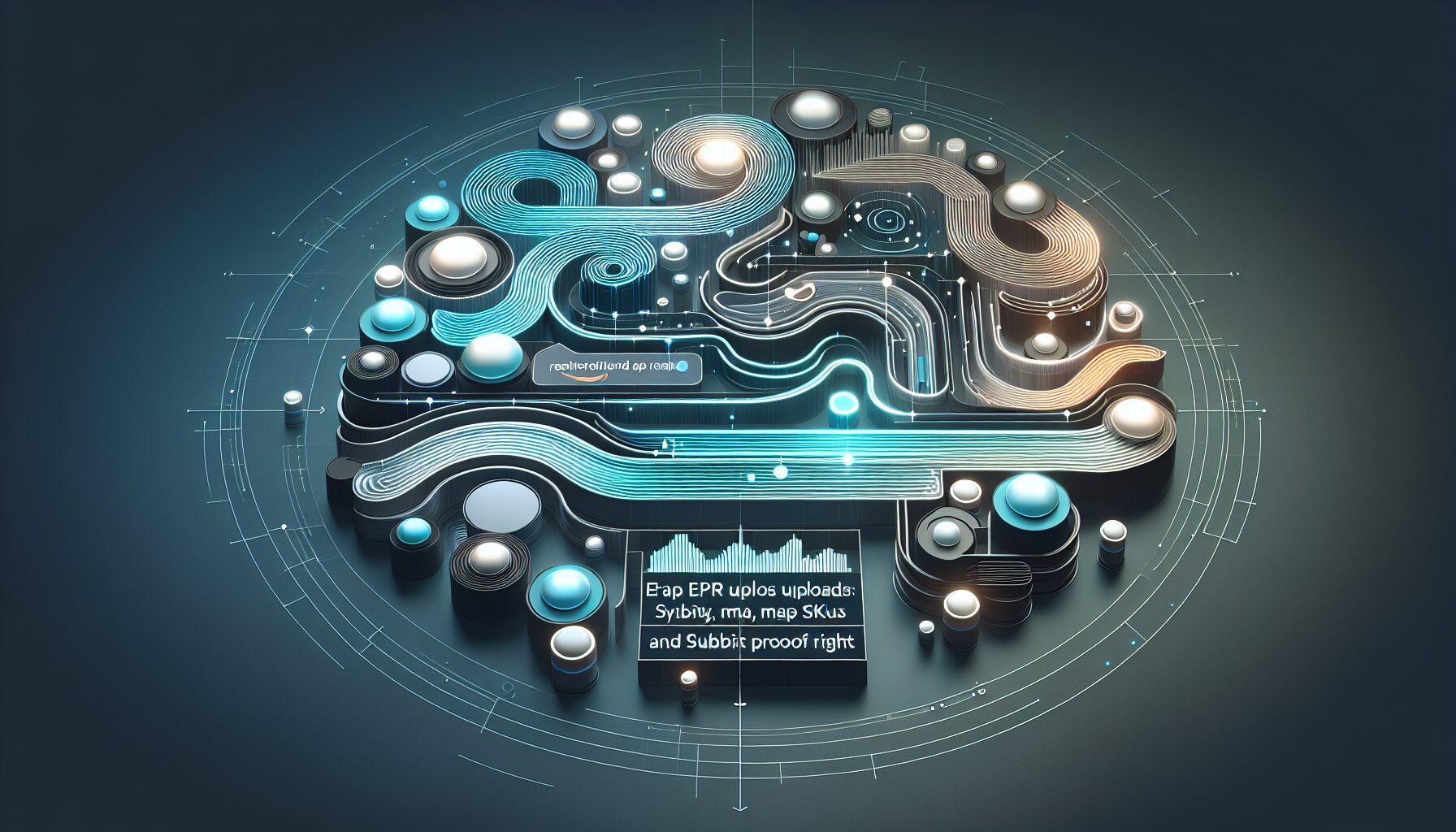 Diagram of Amazon Seller dashboard visualizing SKU mapping to EPR documentation for upload compliance.