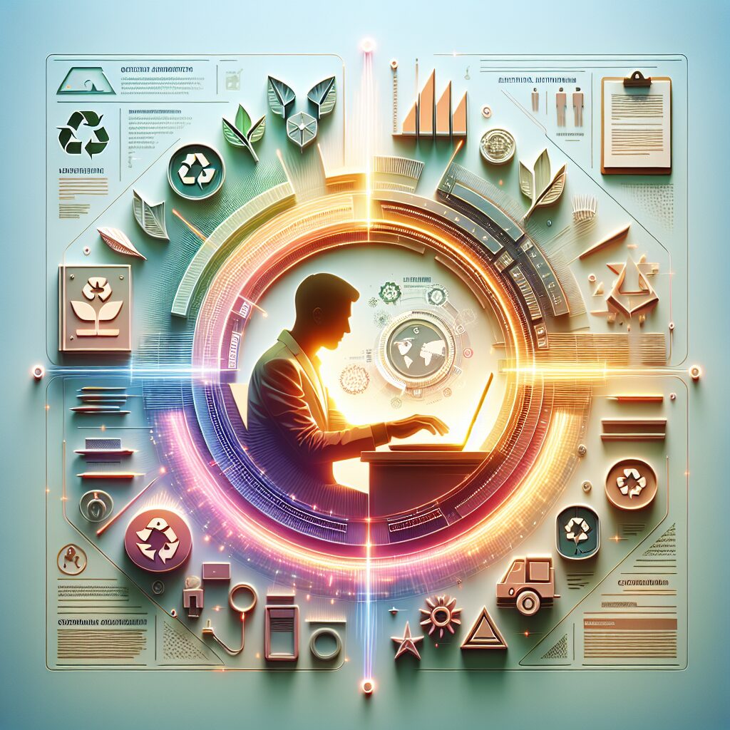 Amazon seller processing EU WEEE compliance with forms and automation tools in a modern workspace to ensure marketplace eligibility