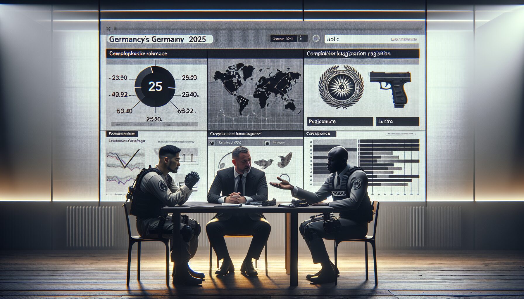 Online sellers reviewing Germany EPR compliance tasks for 2025 with marketplace dashboards and LUCID roadmap visuals.