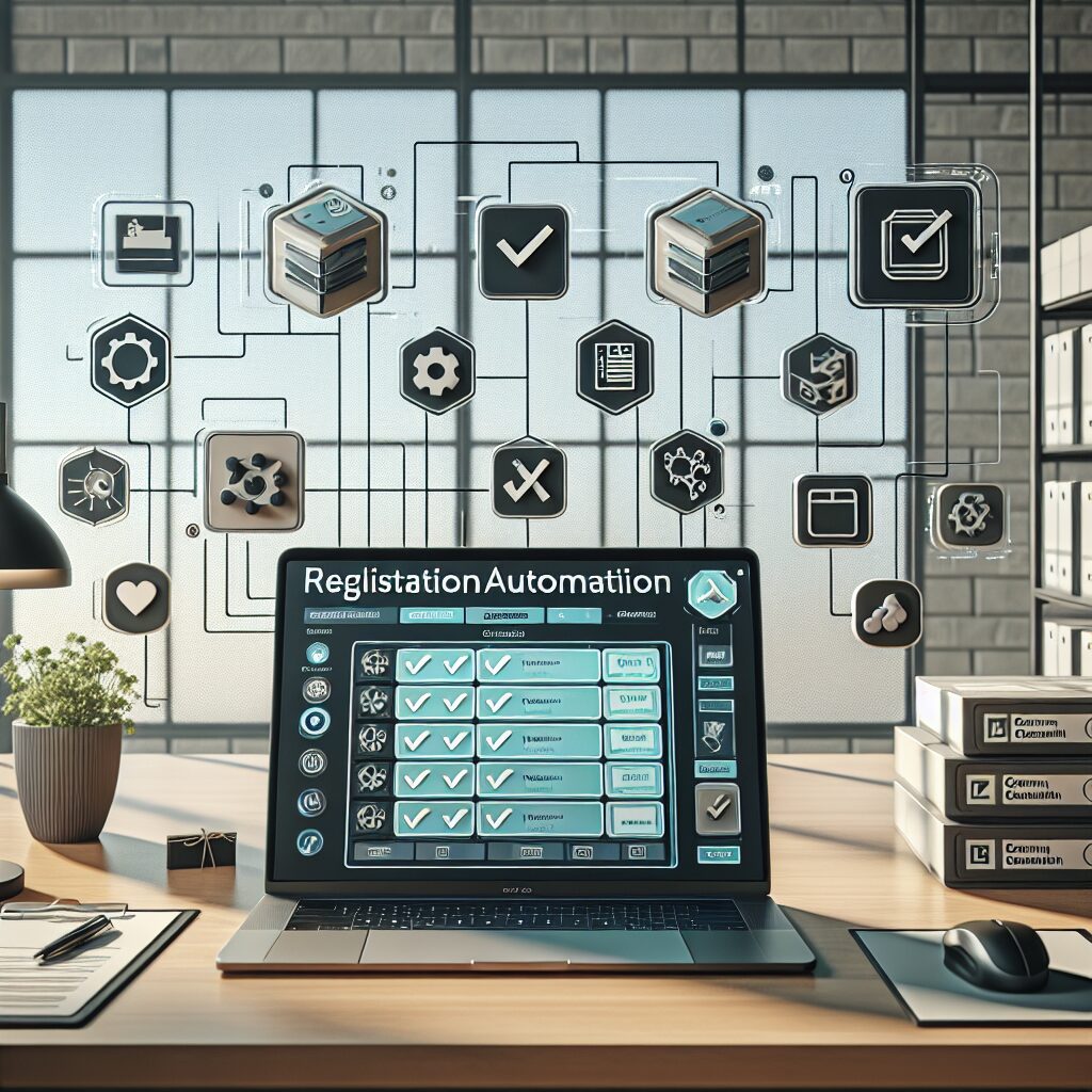 LUCID automation dashboard showing German EPR compliance tools and checklist interface on a laptop.