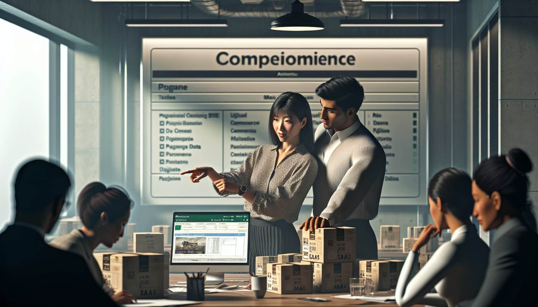 Compliance expert assists business owner with Spain EPR digital packaging registration for 2025.