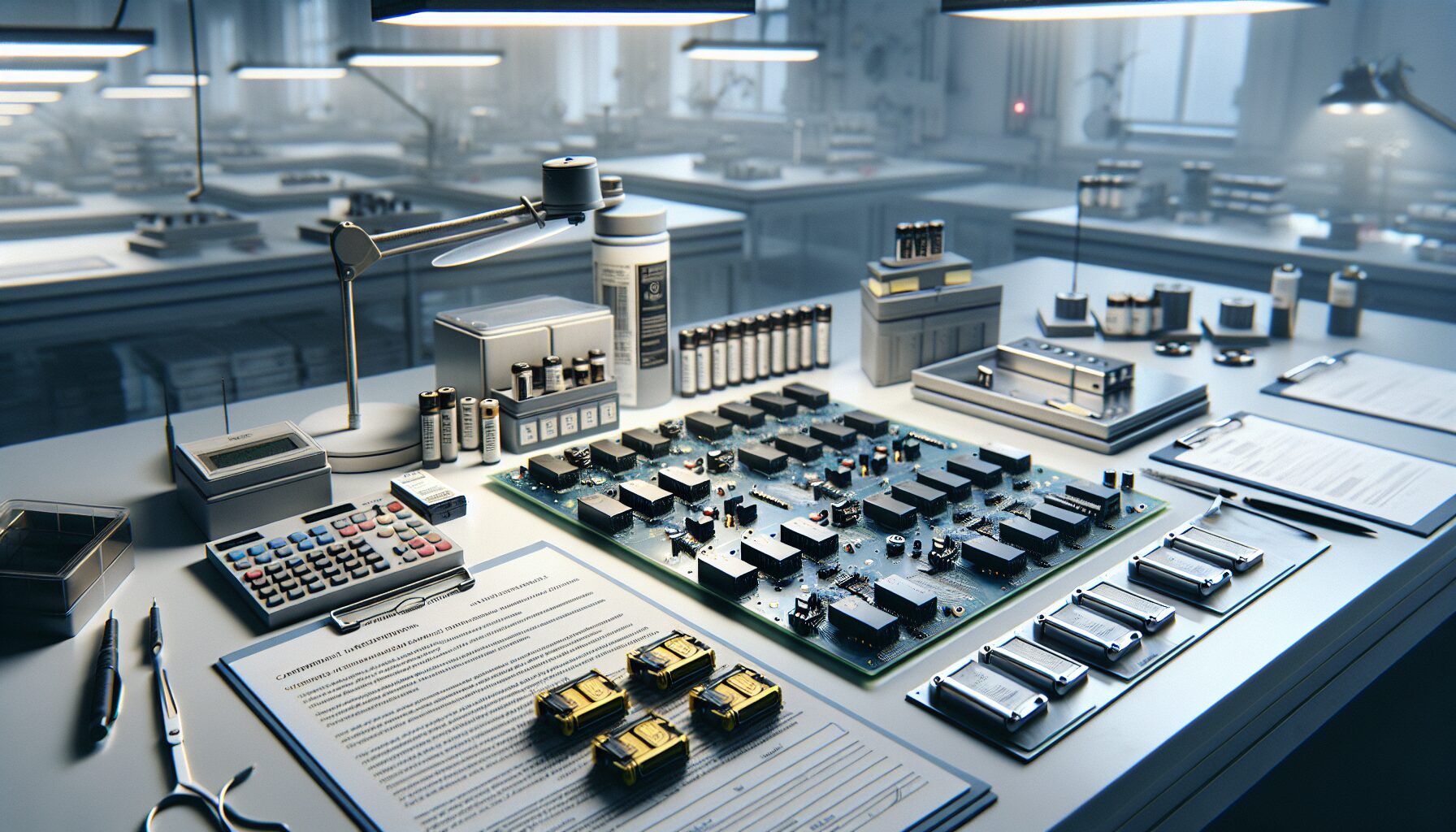Tagged electronics circuit boards show embedded battery compliance under EU EPR rules for 2025.